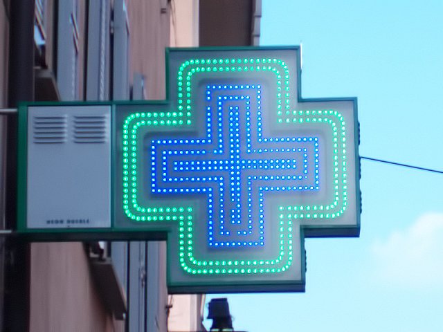 Croce a LED per farmacie, multifunzione programmabile - Croci per farmacia